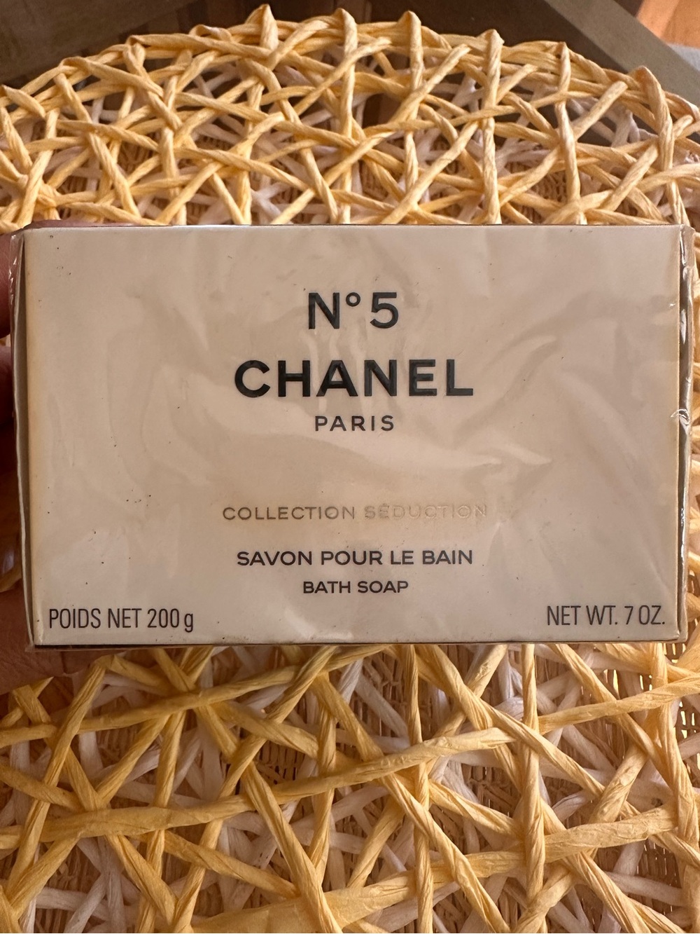 RARE BIG SIZE CHANEL VINTAGE SAVON CHANEL NO 5 LUXURY SOAP 200G 7OZ WITH STAND